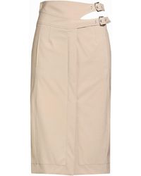 Alberta Ferretti - Midi Skirt Virgin Wool, Elastane - Lyst