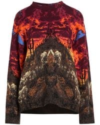 Laneus - Burgundy Sweater Cotton, Wool, Polyamide, Viscose, Mohair Wool - Lyst