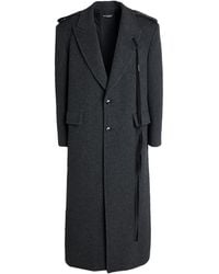 Ann Demeulemeester - Coat Wool, Polyamide - Lyst