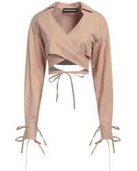 ANDREADAMO - Camel Top Cotton, Viscose, Polyester, Polyamide, Elastane - Lyst