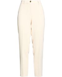 Nenette - Ivory Pants Polyester, Elastane - Lyst