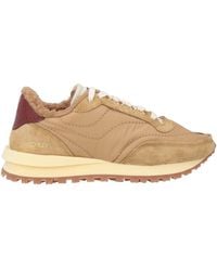HIDNANDER - Camel Sneakers Leather, Textile Fibers - Lyst