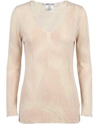 Lamberto Losani - Cream Sweater Cashmere, Silk - Lyst