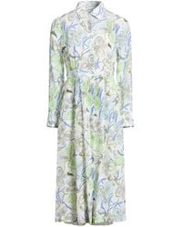 Caliban - Midi Dress Viscose, Silk - Lyst
