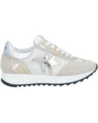 AMA BRAND - Ivory Sneakers Leather, Textile Fibers - Lyst