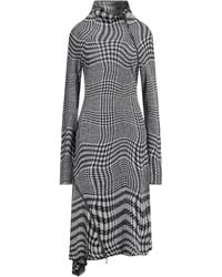Burberry - Midi Dress Wool, Viscose, Polyamide, Elastane - Lyst