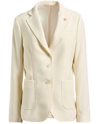 Lardini - Cream Blazer Wool - Lyst