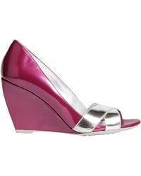 Hogan - Plum Pumps Leather, Textile Fibers - Lyst