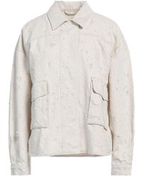 Closed - Cream Denim Outerwear Cotton, Lyocell, Linen - Lyst