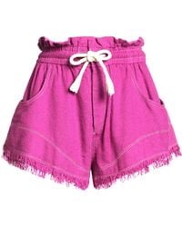 Isabel Marant - Mauve Shorts & Bermuda Shorts Silk, Polyester - Lyst