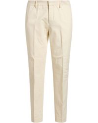 Grifoni - Cream Pants Cotton, Elastane - Lyst