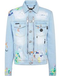 Philipp Plein - Jeansjacke/-mantel - Lyst