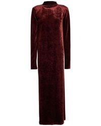 Alysi - Chocolat Maxi Dress Viscose, Polyester - Lyst