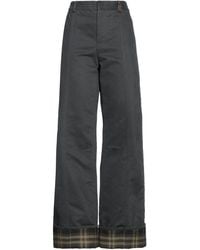 Burberry - Charcoal Pants Cotton, Polyamide - Lyst
