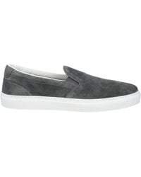 Doucal's - Charcoal Sneakers Leather - Lyst
