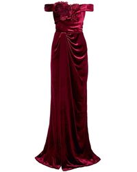 Marchesa Vestito lungo - Rosso