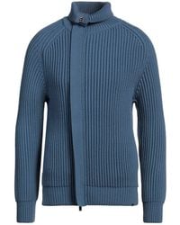 Emporio Armani - Slate Cardigan Virgin Wool, Acrylic - Lyst