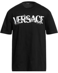 Versace - La Maschera schwarzes T -Shirt mit Logo - Lyst