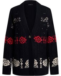 Elena Miro - Midnight Cardigan Viscose, Polyester, Wool, Cashmere - Lyst