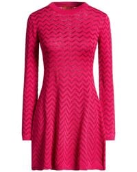 Missoni - Fuchsia Mini Dress Cotton, Viscose, Elastane, Polyamide - Lyst