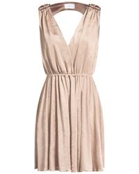 Nenette - Sand Mini Dress Polyester - Lyst