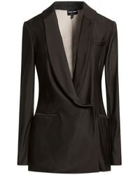 Giorgio Armani - Dark Blazer Viscose, Elastane - Lyst