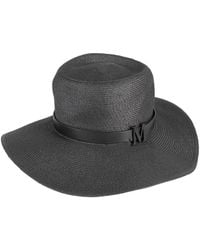 Max Mara - Hat Paper Yarn, Polyester, Cow Leather, Cotton - Lyst