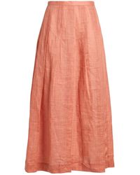 Tela - Coral Maxi Skirt Ramie - Lyst