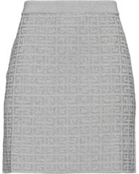 Givenchy - Logo-Jacquard Metallic Knitted Mini Skirt - Lyst