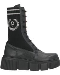 Pollini - Ankle Boots Calfskin, Textile Fibers - Lyst