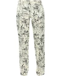 PT Torino - Ivory Pants Polyester - Lyst