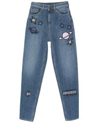 Emporio Armani Baumwolle Baumwolle jeans in Blau Damen Bekleidung Jeans Capri-Jeans und cropped Jeans 