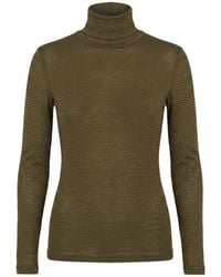 Manila Grace - Military T-Shirt Polyester, Viscose, Polyamide, Metallic Polyester, Elastane - Lyst