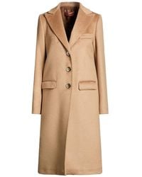 Bardot - Camel Coat Virgin Wool - Lyst