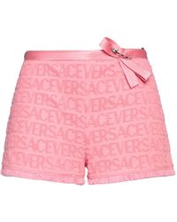 Versace - Allover Devoré Cotton Shorts - Women's - Cotton/silk - Lyst