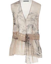 Alberta Ferretti - Sand Top Silk - Lyst