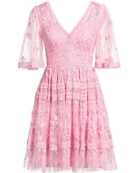 Needle & Thread - Mini Dress Polyester - Lyst