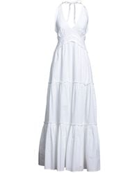 オールインワン・サロペット Pinko Andres White Cotton Voile Maxi Dress Pinko Andres Cotton Voile Maxi Dress in White | Lyst