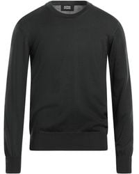 Alpha Studio - Sweater Merino Wool, Leather - Lyst
