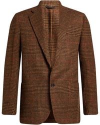 De Petrillo - Tan Blazer Virgin Wool - Lyst