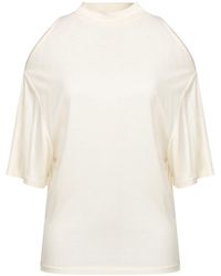 IRO - Ivory T-Shirt Viscose, Polyamide, Cashmere - Lyst