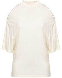 IRO - Ivory T-Shirt Viscose, Polyamide, Cashmere - Lyst