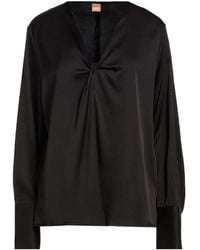 BOSS - Top Silk, Elastane - Lyst
