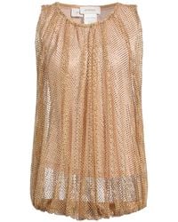Sportmax - Sand Top Polyester, Elastane - Lyst