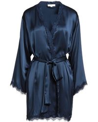Femme Vêtements Vêtements de nuit Robes de chambre et peignoirs Robe midi Satin Pinko en coloris Bleu 