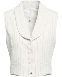 Imperial - Cream Tailored Vest Polyester, Elastane - Lyst