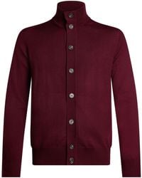 Alpha Studio - Burgundy Cardigan Merino Wool - Lyst