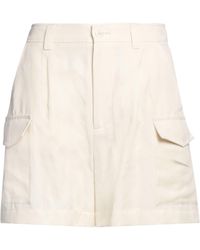 Woolrich - Ivory Shorts & Bermuda Shorts Viscose, Linen - Lyst