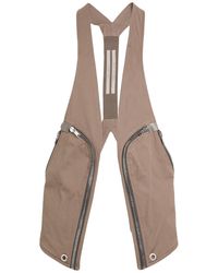 Rick Owens - Taupe Tailored Vest Cotton, Elastane - Lyst