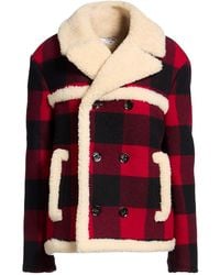 Celine - Coat Wool, Lambskin - Lyst
